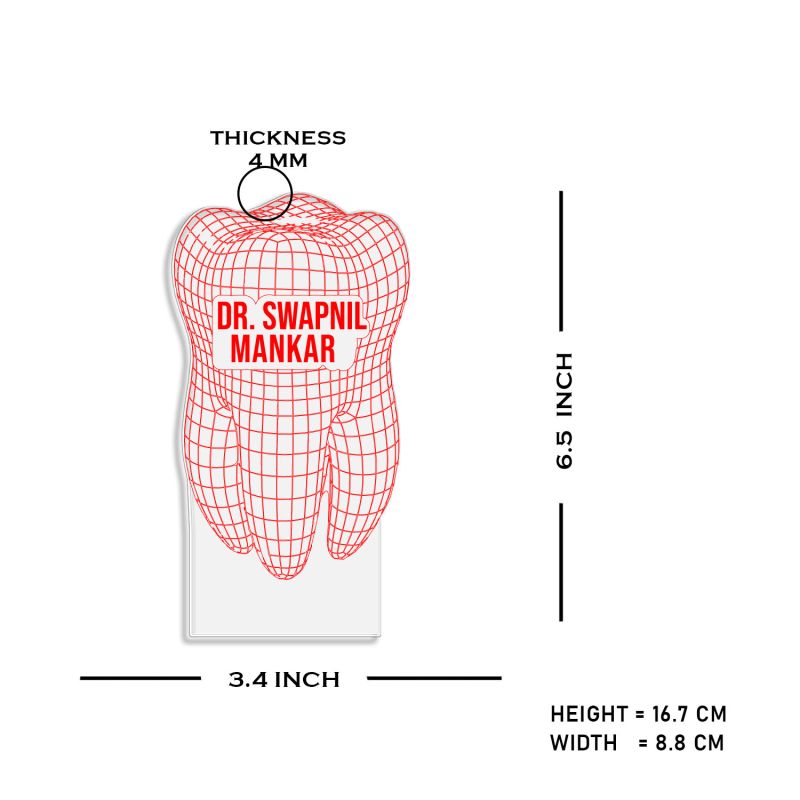 3D Design Of Teeth Night Lamp